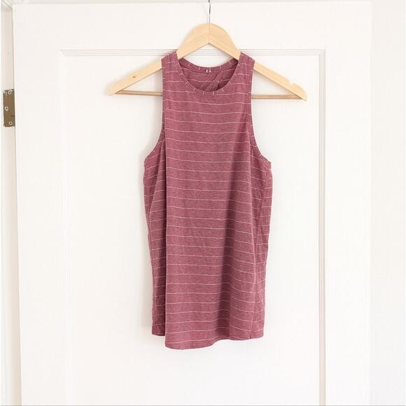 Lululemon All Tied Up Striped Pink Tank Top, size 2 - Picture 1 of 6